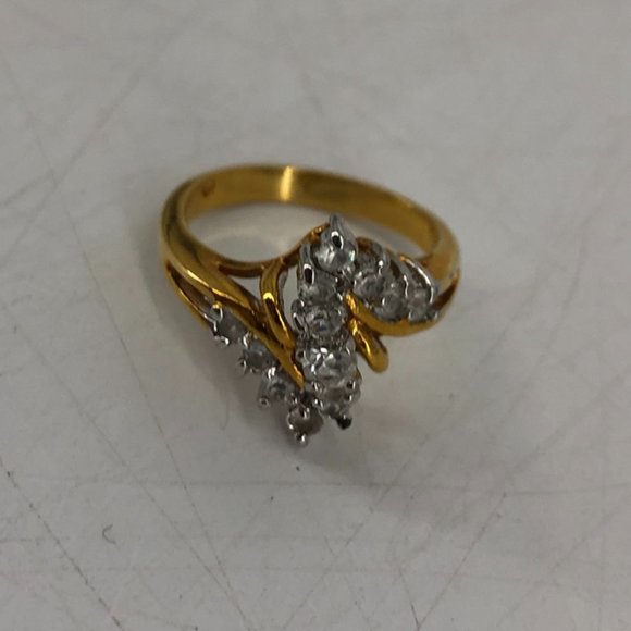 Gold band gemstone ring - Picture 9 of 9